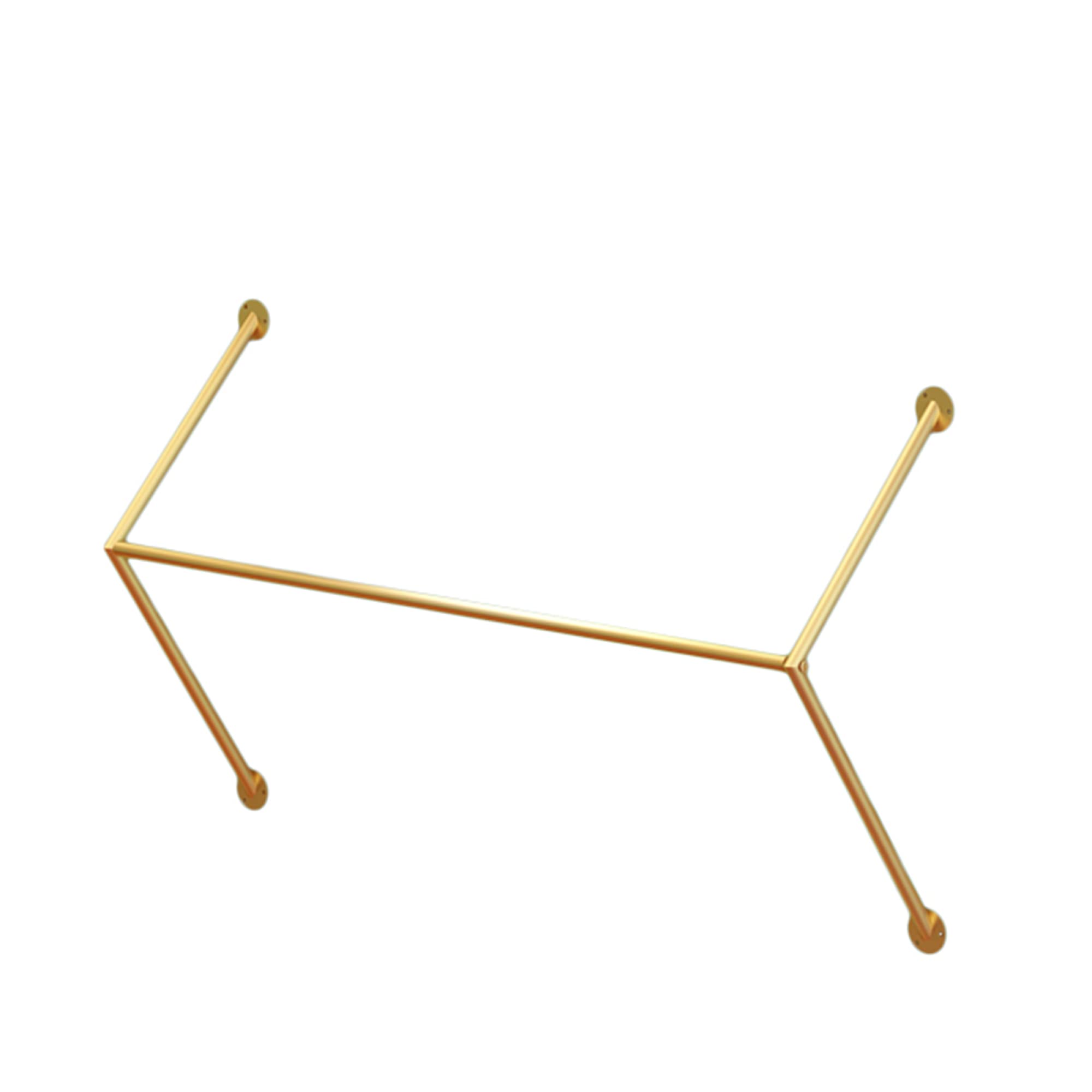 Appendiabiti a parete, espositore per abbigliamento staccabile, appendiabiti design loft industriale, espositore per abiti da sposa commerciale/d'oro / 150×160cm