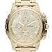 Fossil Watches For Men, Dean Quartz Stainless Steel Chronograph Watch, 45MM, Big Face Gold, Model FS4867IE