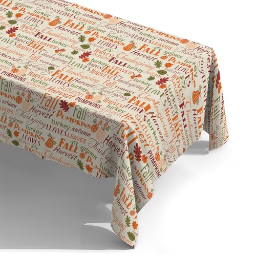 Image of ATFUNSHOP Fall Thanksgiving Tablecloth 4 Packs 54x108 Plastic Disposable Thanksgiving Table Cloth Rectangle Fall Tablecover for Holiday Dinner Party Decorations Outdoor Picnic & Baby Showers