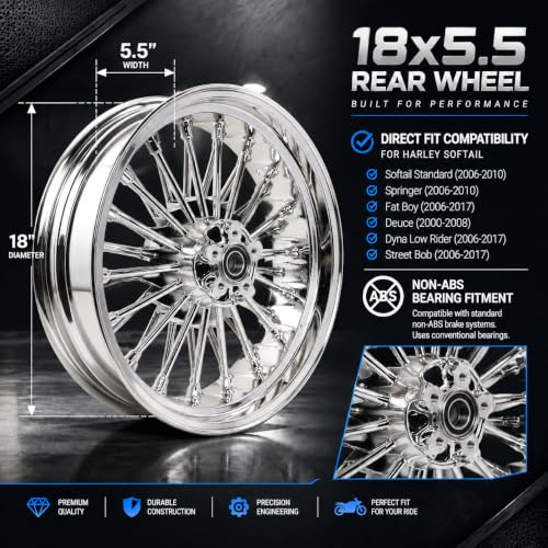 TOFR 18" x 5.5" Fat Spoke Rear Wheel