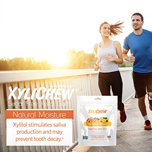 Xylichew 100% Xylitol Chewing Gum - Non GMO, Non Aspartame, Gluten Free, and Sugar Free Gum - Natural Oral Care, Relieves Bad Breath and Dry Mouth - Fruit, 50 Count - Thumbnail 3