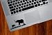 Elephant Mom and Baby - DESIGN 2 - Trackpad / Keyboard - Vinyl Decal (Black)