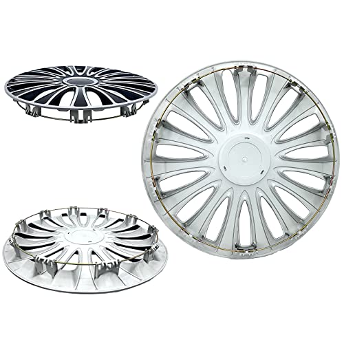 Prijesse Auto Hubcap Set, R16 Hubcap Wheel Cover Replacement, 16 Inch Snap On Wheel Cover Kit, Universal Wheel Rim Cover Fits Toyota Vw Chevy Chevrolet Honda Mazda Dodge Ford... (Set Of 4) #TOP5