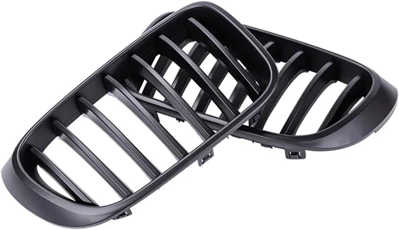 Car Front Bumper Kidney Grille Racing Grill Compatible with BMW X3 F25 X4 F26 2014-2017 Glossy Black Single Slat Replacement Grills(Matte Black)
