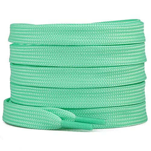 Image of Booyckiy 2 Pairs 2 /5 inch Flat Shoe Laces for Sneakers 31 Colors Shoelaces in 27 inch-72 inch