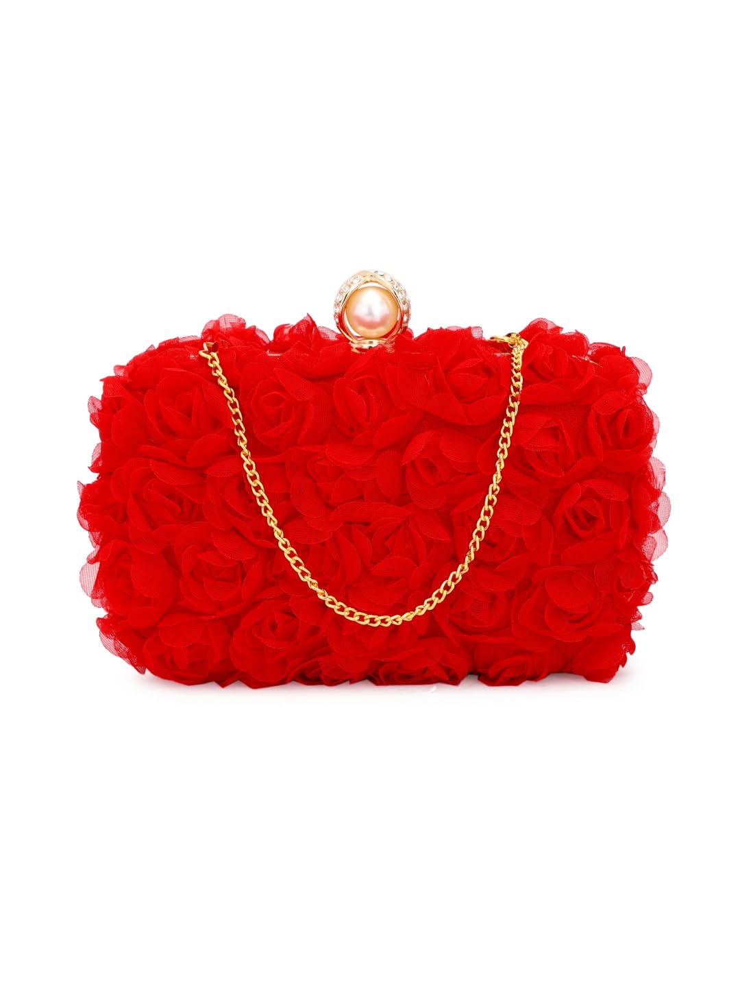 TOOBA Womens Handcrafted Beautiful Bling Box Clutch Bag (Red Rose) (B09W5XH123) Amazon Price History, Amazon Price Tracker