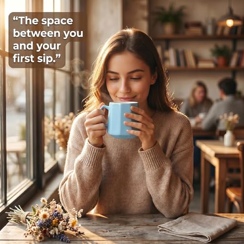 Image of U.P.C. Premium Bone China Ceramic Coffee Mug Set of 6 with 6 Coasters | Designer Tea & Coffee Cups |Printed Ceramic Mug Set | Tea Cups for Home,Office.