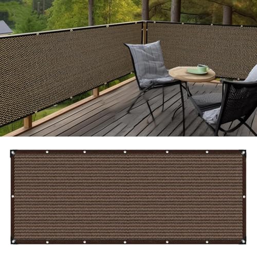 Balcony Privacy Screen Sun Shade Cloth 3.3ft x 9.9ft 90% Shade Fabric Outdoor Patio Privacy Screen Railing Apartments Cover UV Protection for Balcony Garden Porch Deck by CGLEAM - Used condition - CA$19.78
