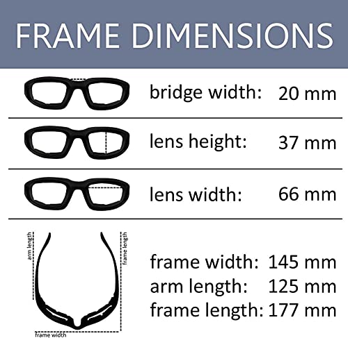 OWL Motorcycle Riding Sport Sunglasses Assorted Color Multipacks, Unisex Foam Padded Wind Blocking Glasses UV400 Protection4