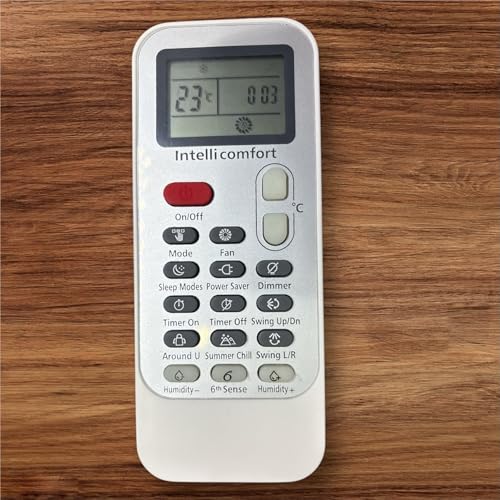 Image of Sanavya AC Remote Control - Compatible Replacement for Split & Window Air Conditioners - Replicates Genuine Remote Functions (Whirlpool Intellicomfort 6th Sense)