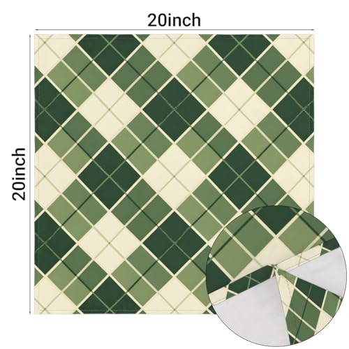 Servilletas de Tela con Diseño en Malla Verde Set de 6 miniatura 3