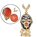 Produktbild HEEPDD Handgemalte emaillierte Faberge Ei vergoldet glänzenden Diamanten Schmuckschatulle für Halskette Armband Schmuckstück Home Desktop Decor Geschenke