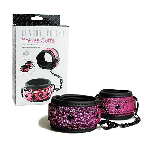 Algemas couro emborrachado rosa para tornozelos - Lovetoys