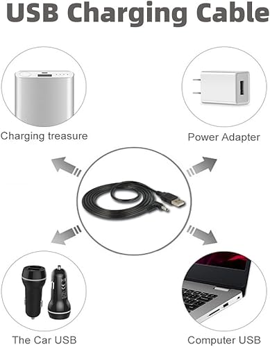 Miniatura 5 de Cable de alimentación para máquina de ruido blanco LectroFan ASM1007, LectroFan EVO ASM1020, cable de carga USB, 2 piezas