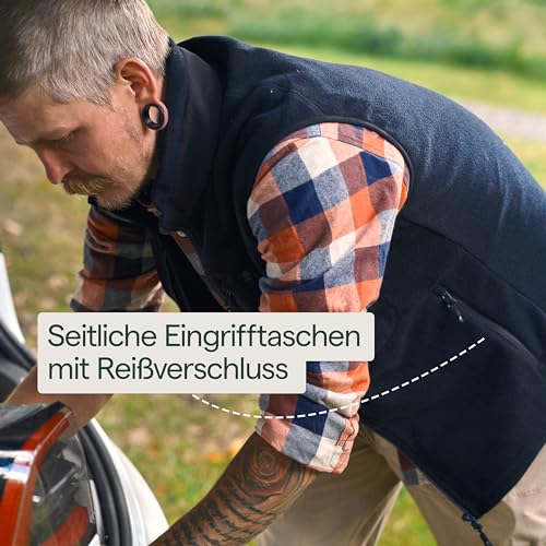 Pinewood Herren Fleeceweste, ärmellose grün, schwarz, oder blaue Outdoor Weste aus 100% übergebliebenen Stoffe, ideales Fleece für die Jagd und zum Wandern