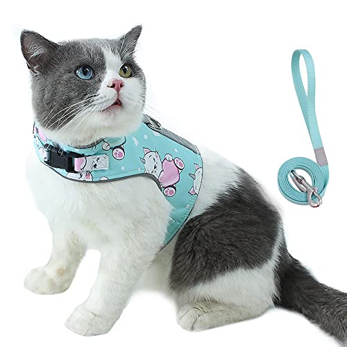 Arnés y Correa de Malla Suave para Gatos, arneses para Mascotas a Prueba de Escape para Gatos y Perros pequeños