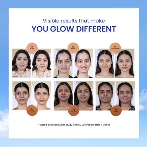 Image of Foxtale SPF 50 PA++++ Tinted Sunscreen, 04 Clay | In-Vivo Tested & UVA /B Protection | Niacinamide & Vitamin E | Daily Wear, Blurs Pores, Evens Tone, Matte Finish, Non-Greasy | All Skin Types | 50ml
