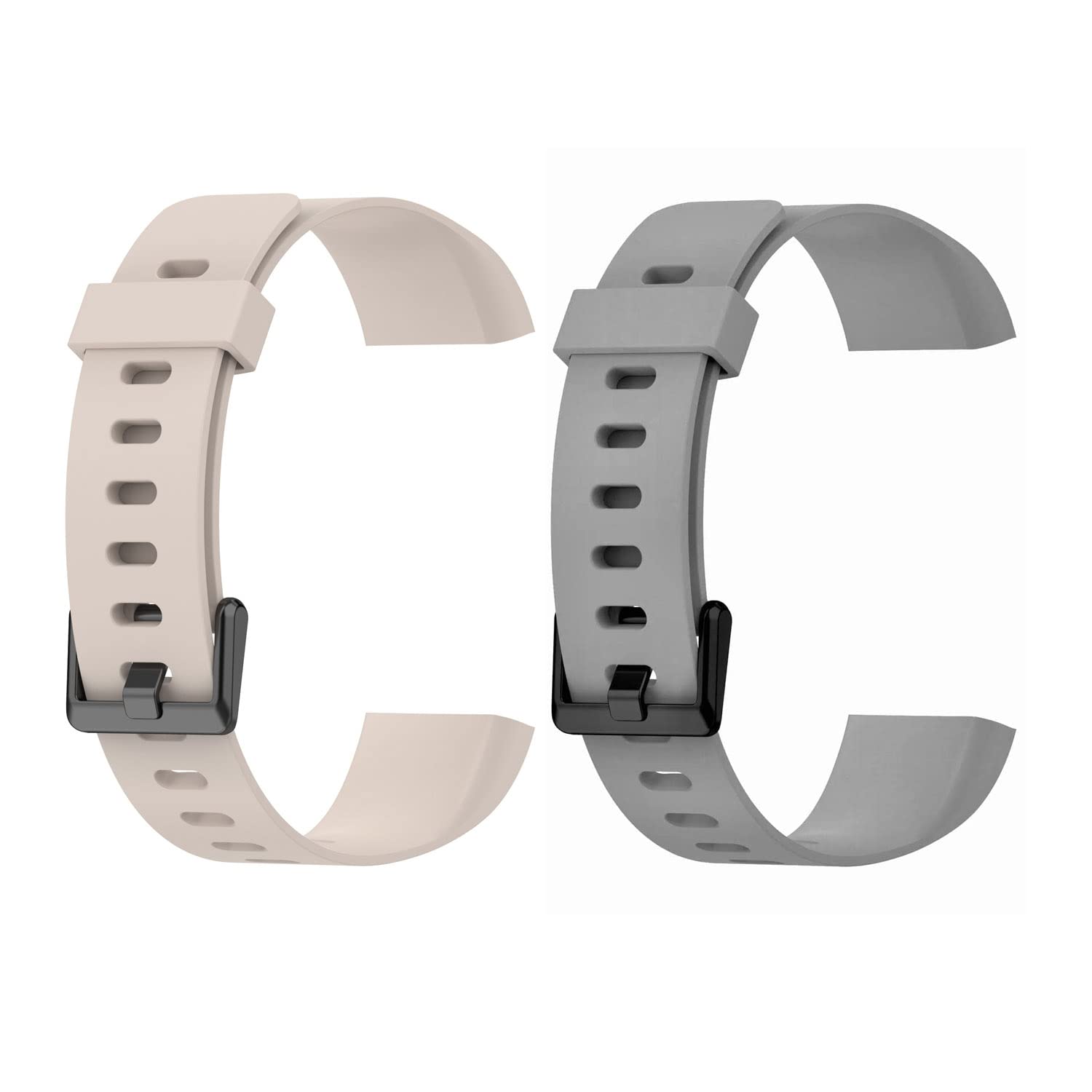 AIFEI Compatible with Realme Smart Band 2022 Silicone Realme Band Bracelet RMA183 Strap with Black Metal Buckle Stylish (Tracker Not Included) Cream and Gray (Smartwatch Band) Free Size (B0CTK8496V) Amazon Price History, Amazon Price Tracker