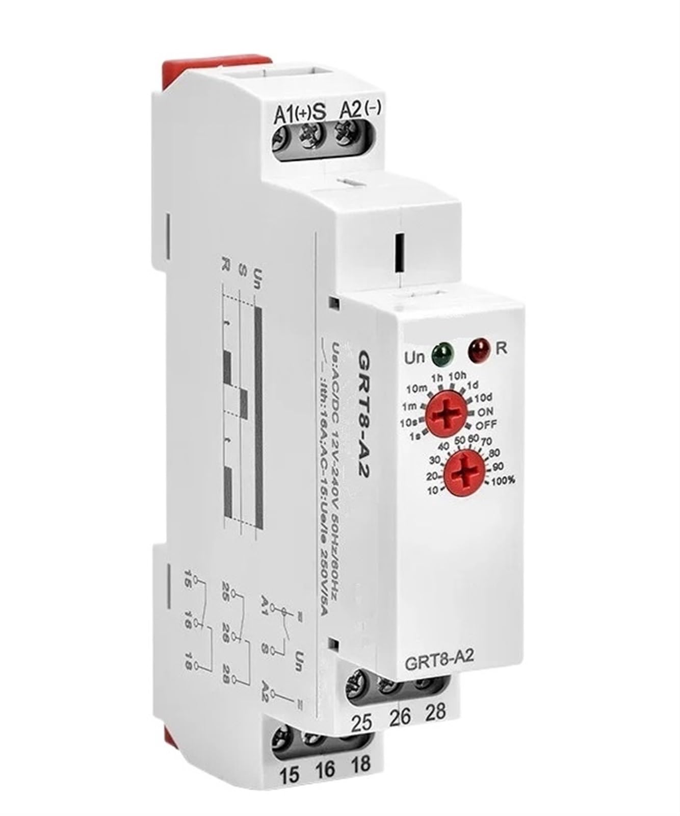 Relais temporisé GRT8-A multi-tension pour automatisation industrielle