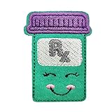 Pharmacy Pharmacist RX Pill Bottle Embroidered Iron On Patch