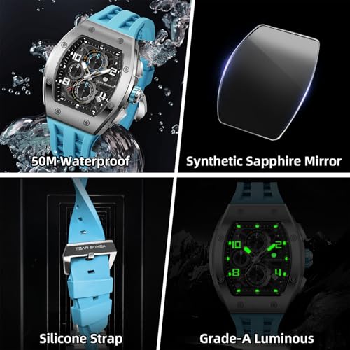 Image of TSAR BOMBA Mens Watch for Men Waterproof Men's Wrist Watches Gift for Men