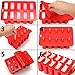 silicone popsicle molds,10-Cavity Slicone Frozen Ice Pop Maker with100Wooden Sticks for Toddlers, Kids and Adults - BPA Free(Red)
