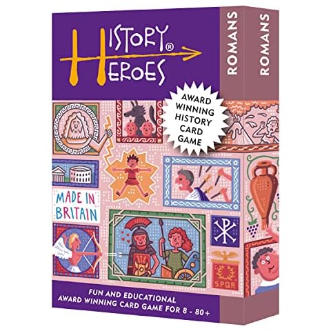 History Heroes: Romans - Ancient History Quiz Card Game for Kids, Adults, Game Night - Family Friendly Party Game About Ancient Rome - Fun & Educational Travel Game Cover