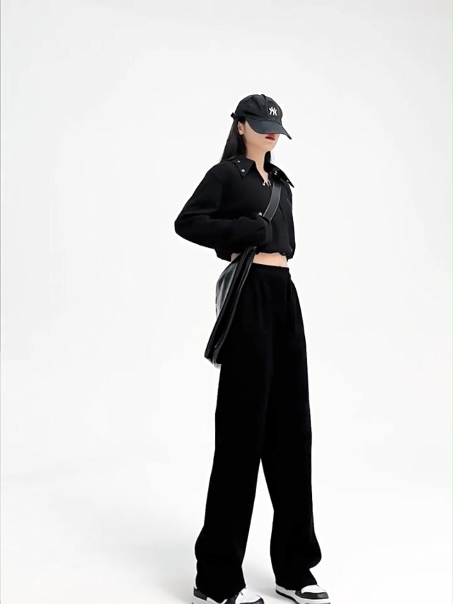 Pantalon Jogging Femme Large SHEKINI - Taille Haute, élastique, Décontracté - Pour Sport, Yoga, Quotidien