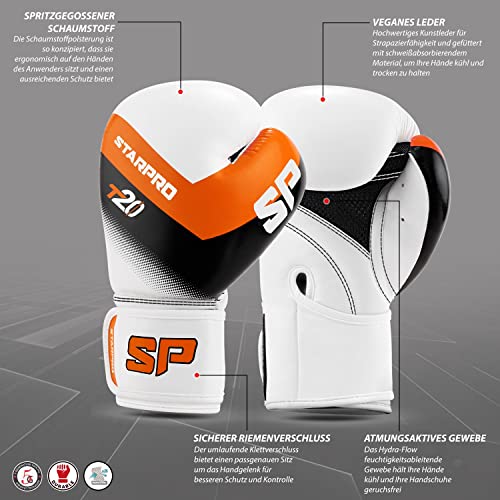 Starpro T20 Boxing Gloves For Superior Safety And Comfort - Kickboxing, Fitness & Training - Men, Women - Multiple Sizes & Colors #TOP4