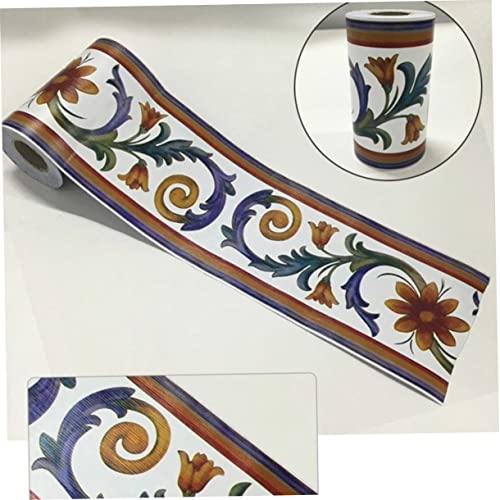 COOLHIYA Borda De Papel De Parede Em Pvc Backsplash Adesivo De Azulejos Adesivo De Borda De Papel De