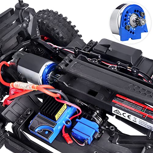 Image of Hobbypark Aluminum Motor Plate for Traxxas TRX4 TRX6 Motor Mounts (Blue)