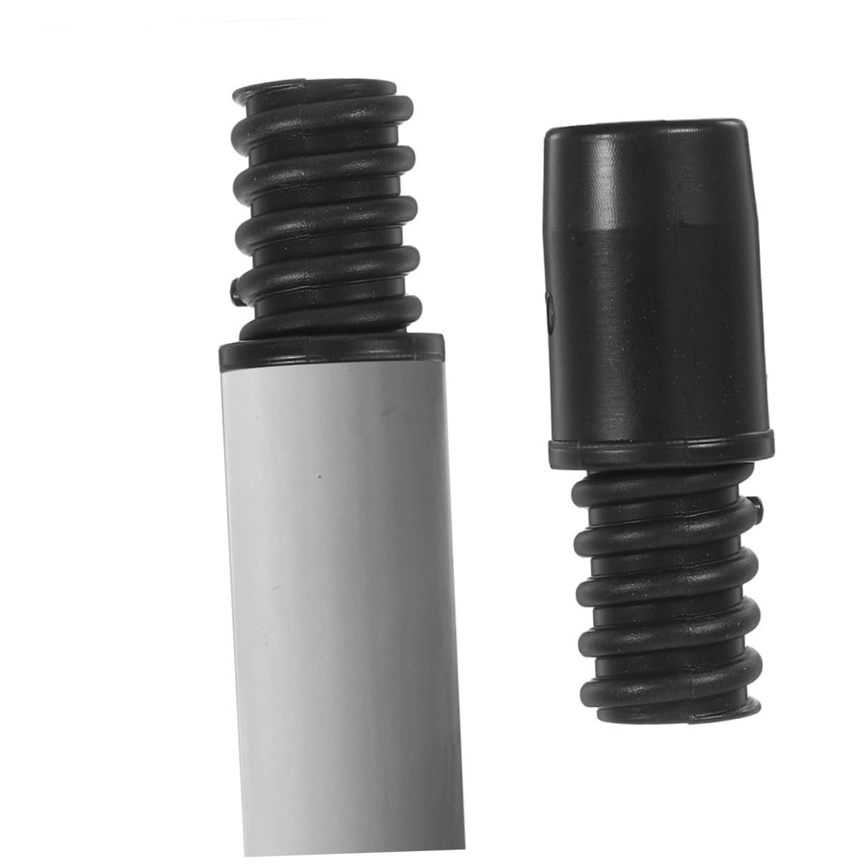 PACKOVE 6 Piezas de Puntas de Mango Roscadas de Plástico Negro para Postes Telescópicos de 22mm, Adaptador para Reparación de Mangos en Limpieza Doméstica y Comercial