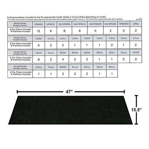 Image of Honeywell Filter A HRF-AP1 Universal Carbon Air Purifier Replacement Pre-Filter