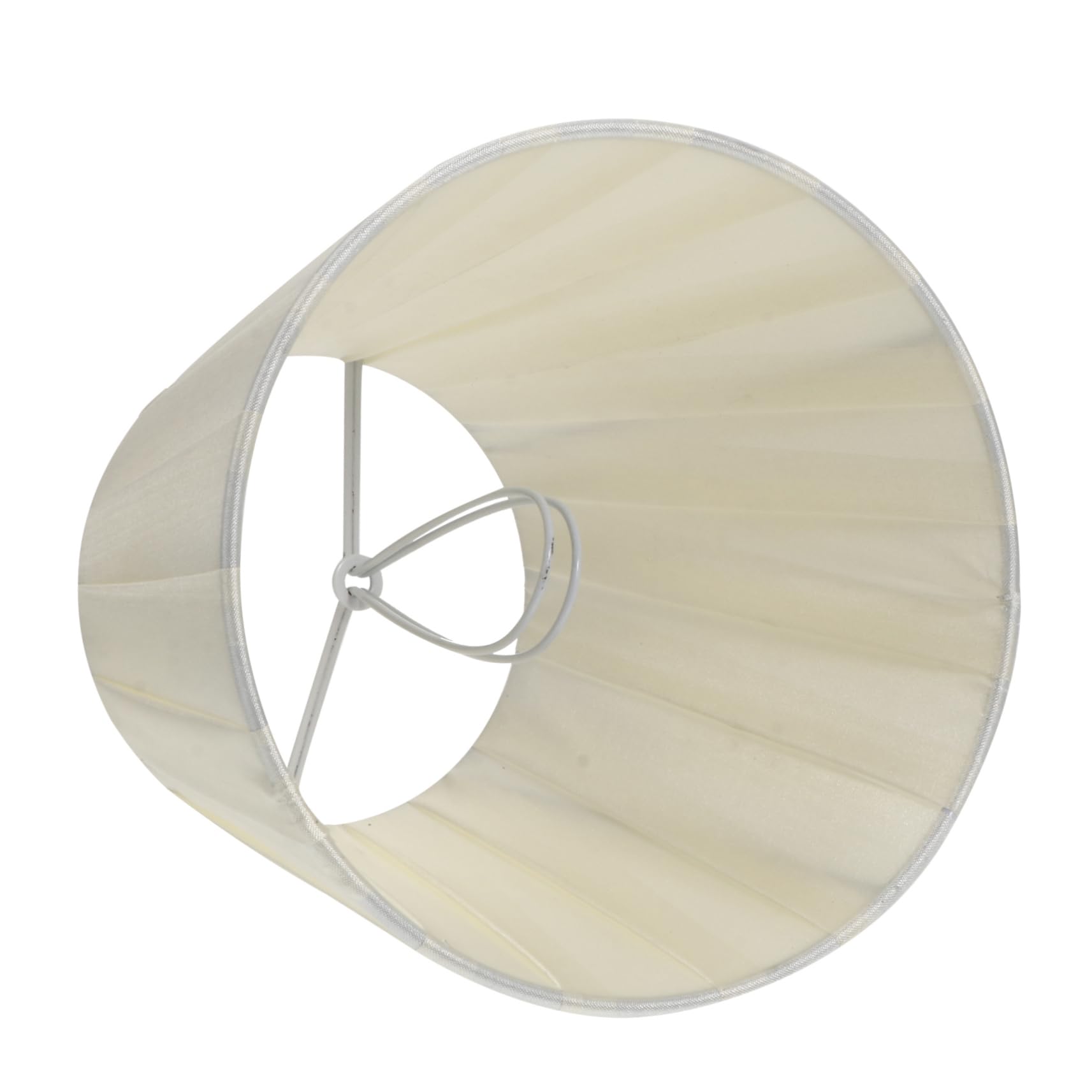 FOYTOKI Sturdy Clip Bulb Cloth Lampshade with Iron Frame, Compact and Creative Light Cover for Bedroom Use, Simple and Beautiful Beige Lamp Shade with Wide Range of Application