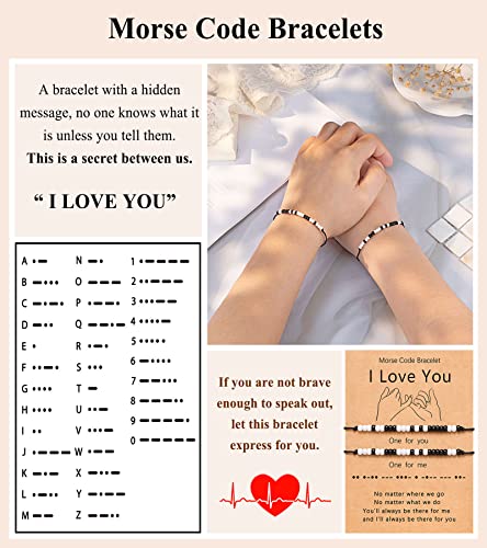 UNGENT THEM Pinky Promise Matching Bracelet for Couples Soulmate Man Distance Relationship Gifts for Women Men Him Her…2