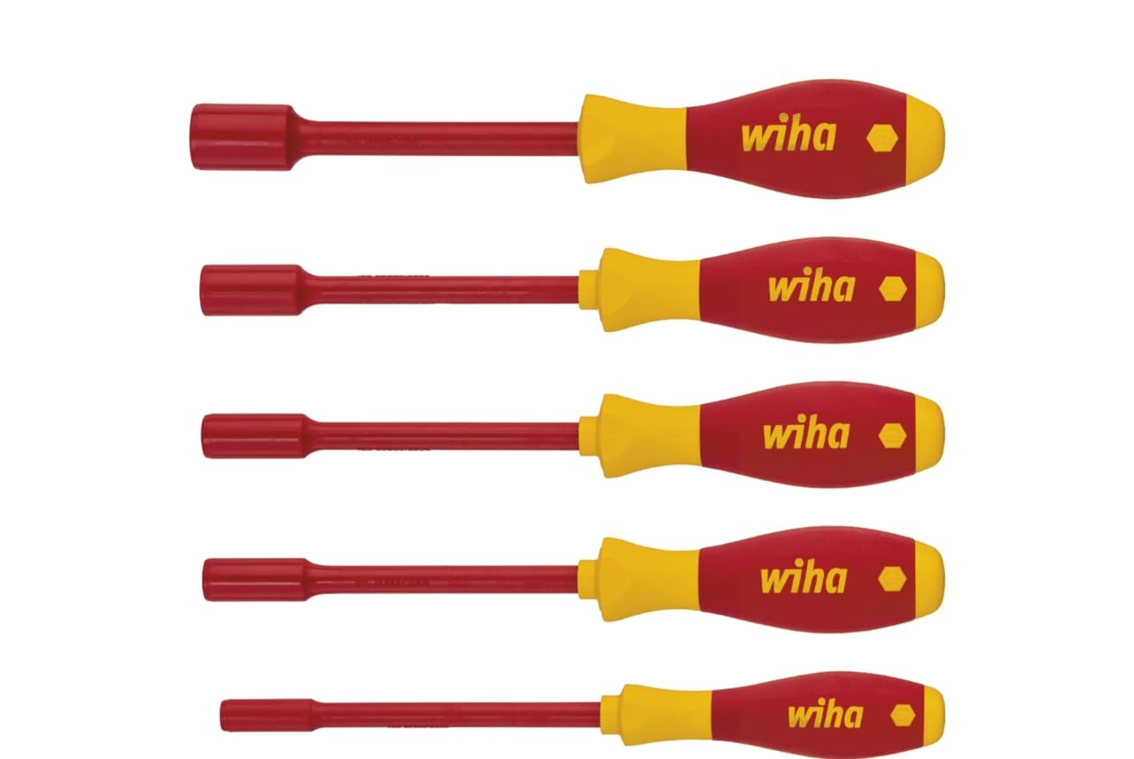 Tournevis à douille isolés Wiha SoftFinish électricien 29466 outillage 5 pièces