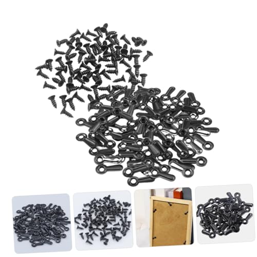 Image of 100pcs Picture Frame Backing Clips and Screws Kit Versatile Frame Wall Hardware for Hanging Pictures Strong Clips for Home Hotel and Museum Use