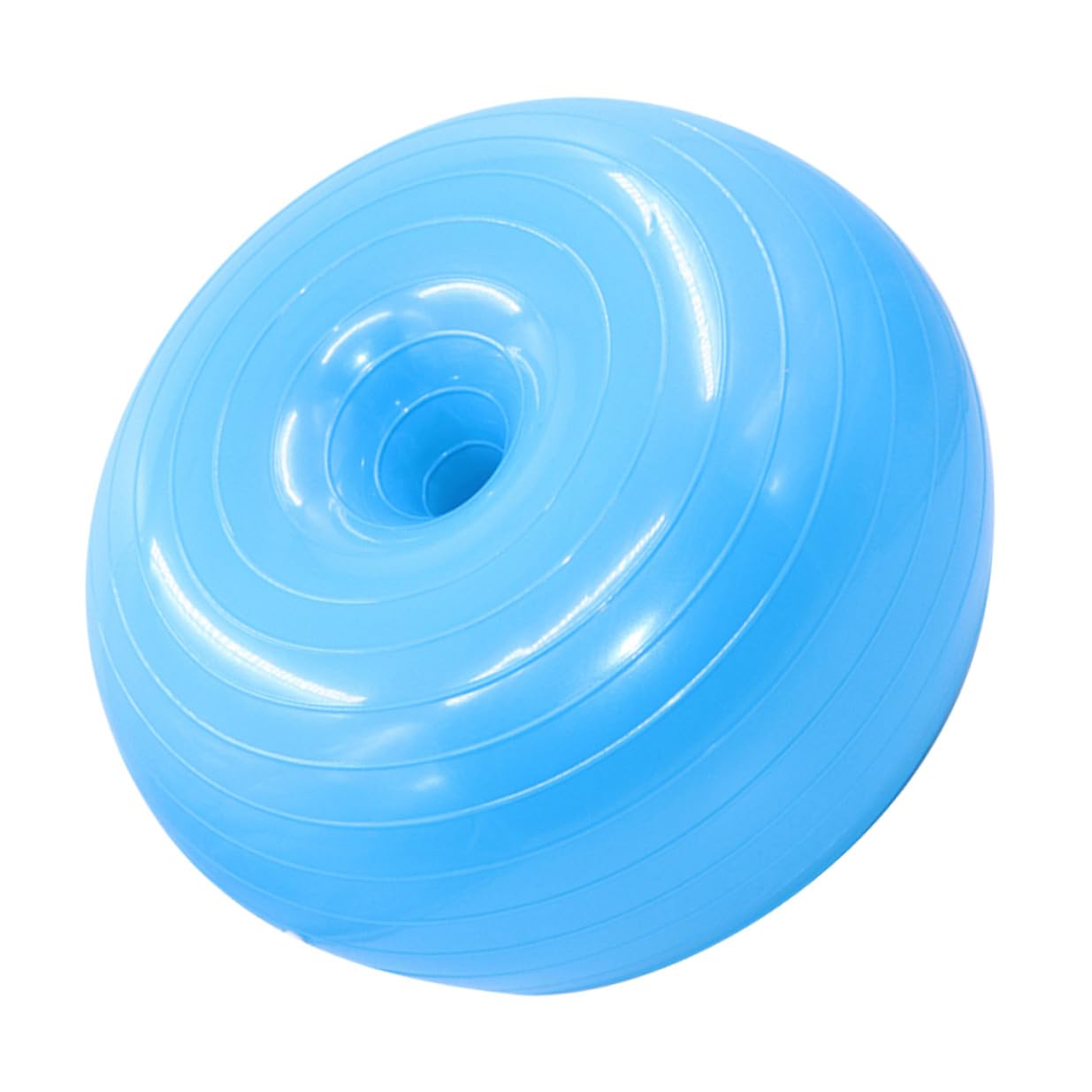 Explosionsgeschützter Gymnastikball Donutform aus PVC mit Hoher Griffigkeit und Luftpumpe für Yoga und Pilates Training zu Hause und Büro