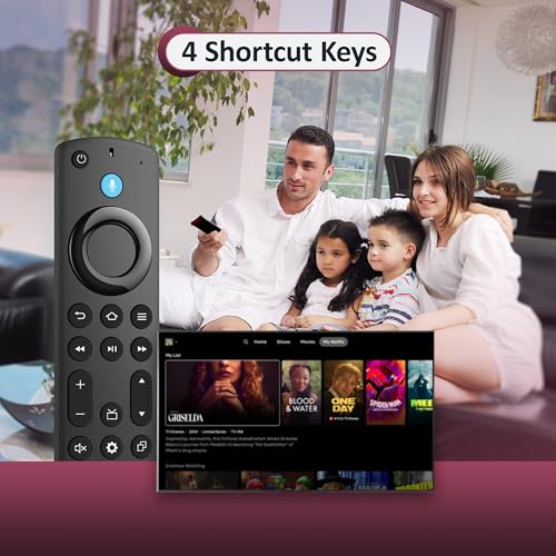 Image of Voice FireStick Remote Fit for All Firesmart TV Cube /Stick(2nd /3rd Gen), Compatible with 4K Max /4K (1st /2nd Gen), Stick (2nd /3rd Gen) /Stick Lite /HD, Omni Mini-LED Series, TCL Smart TV
