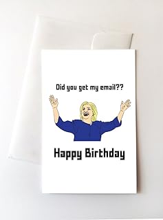 2 Pack - Hillary Clinton Birthday Cards (4.25x5.5 Inch)