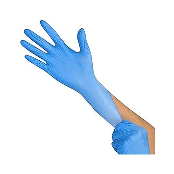 Nitrile Hand Cover, Profession Grade, Disposable, Household Kitchen Cleaning Tools, Food Safe, Non Latex, Powder Free, Convenient Dispenser (100 PC Large Blue)