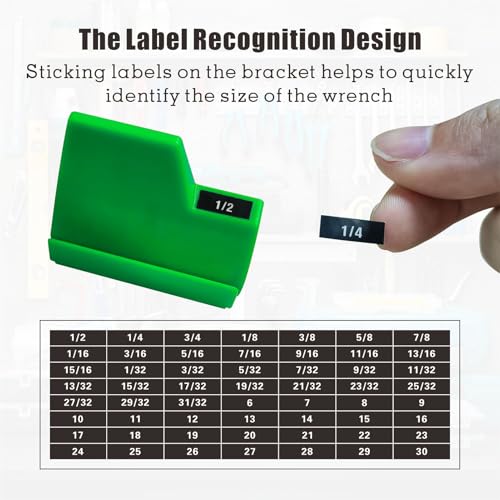 modular wrench organizer  40pcs wrench organizer for tool box - wrench organizer tooldrawer storagegift for father brother and boyfriendgreen