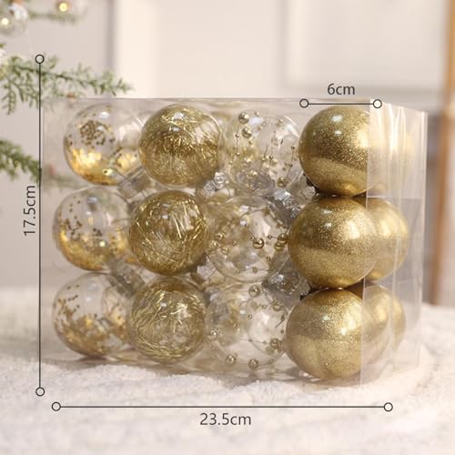 Boules de Noël Incassables d'Exception Or Clair Déco Anniversaire