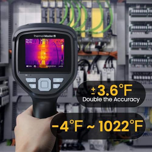 Image of Thermal Master Handheld Thermal Camera, 512x384 XIR Resolution, Thermal Imaging Camera with 2MP Visual Camera, 640x480 3.5 inch IPS Screen Thermal Imager with Laser, -4℉to 1022℉, 40mK(Thor 002)