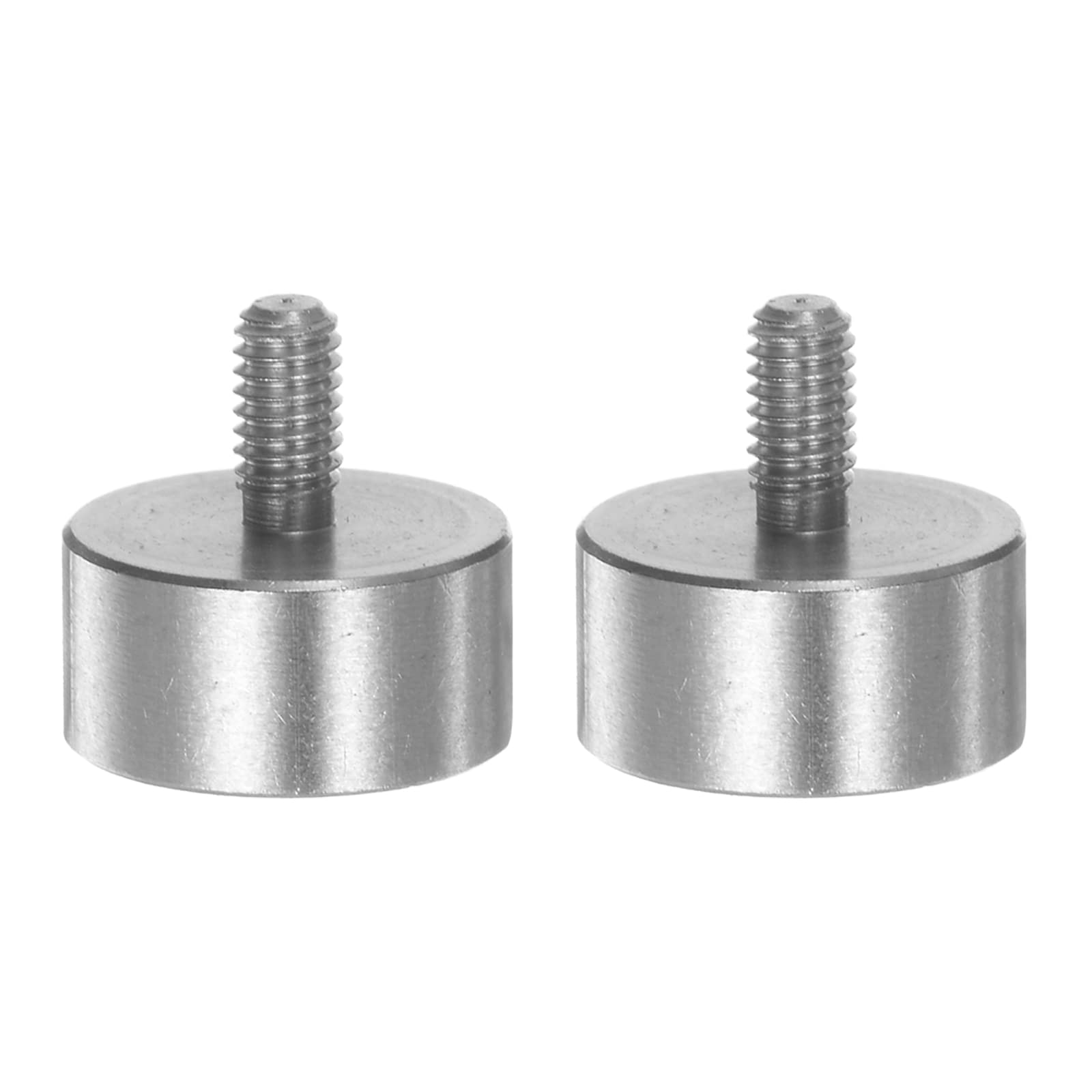 HARFINGTON 2pcs Flat Contact Points 10mm Dia 5mm Length M2.5 Thread 303 Stainless Steel for Dial Digital Indicator Depth Gauge Thickness Gauge