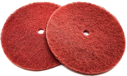 Image of 4 Pack 8 inch x 1 /2 inch Very Fine (AVFN) High Strength Non-Woven Buffing, Blending, Cleaning, Light Deburring & Finishing Discs, 00672, Pack of 4