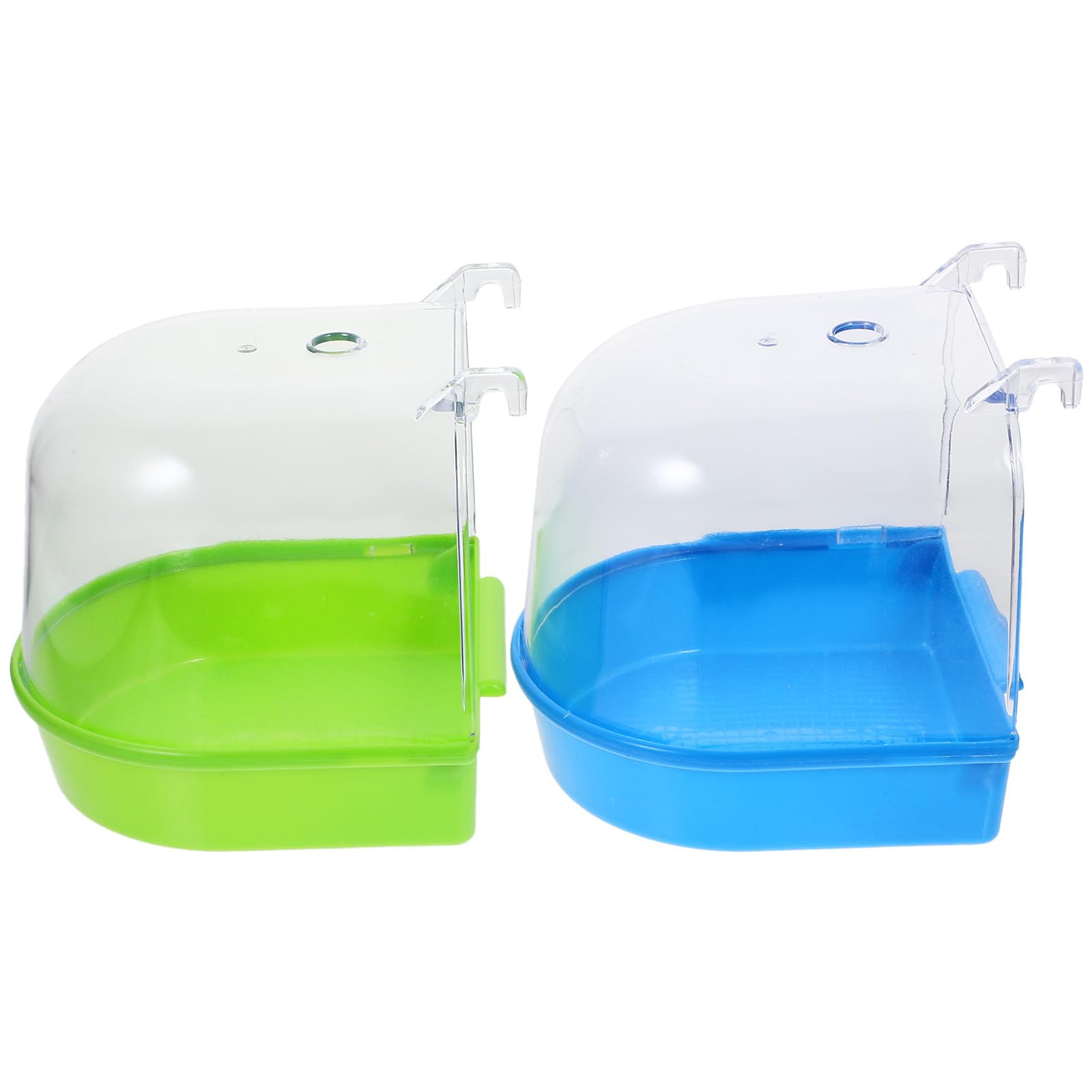 Bañeras para loros de verano con diseño curvo para refrescar la jaula