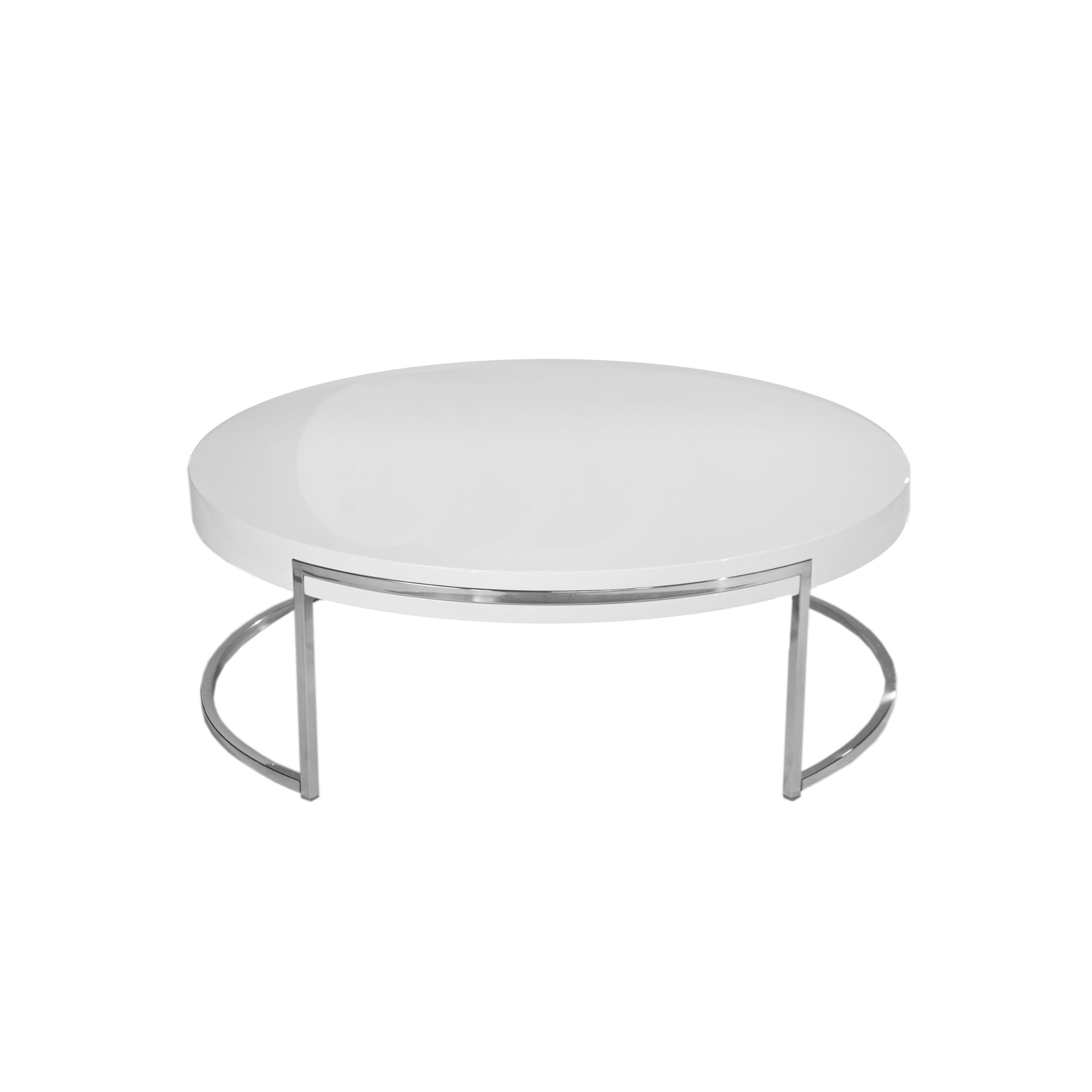 ’Benjara Cofffee Dami 43 Inch Coffee Table, Round Top, Open Metal Frame ...