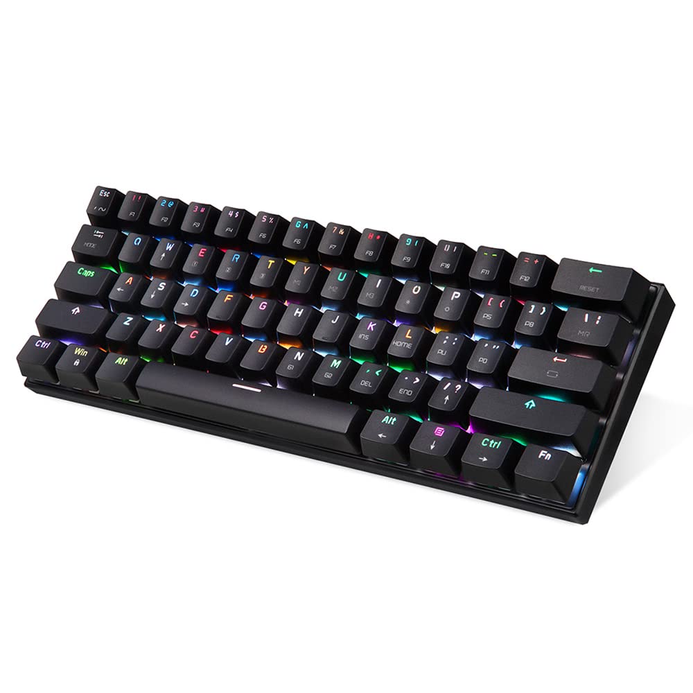 Amazon.co.jp: Explopur CK62 61キーRGBメカニカルキーボードUSB有線BT 