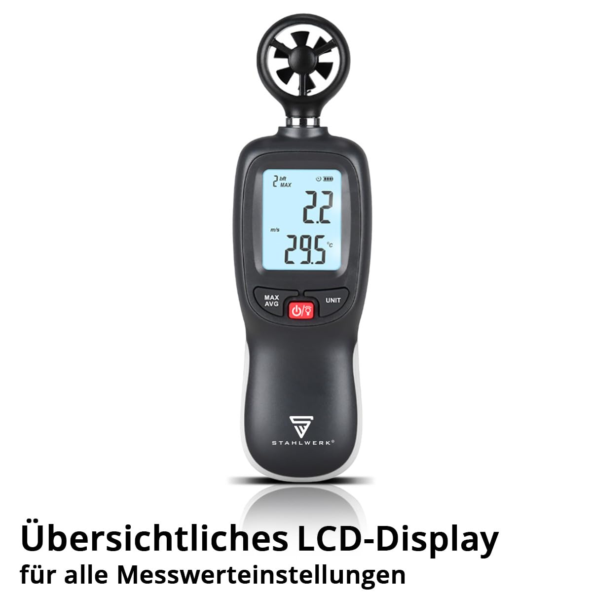 STAHLWERK Set di strumenti di misura - set per la misurazione del clima e della luce con anemometro, termoigrometro e luxmetro per la misurazione della velocità dell'aria, della temperatura, dell'umid